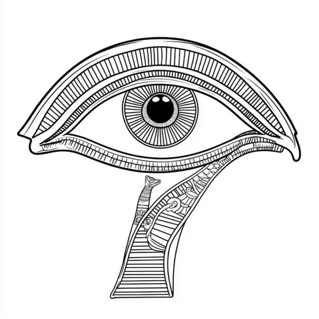 Olho de Horus para colorir 32 Olho de Horus para colorir 32