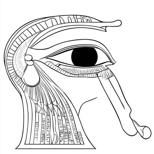 Olho de Horus para colorir 30 Olho de Horus para colorir 30