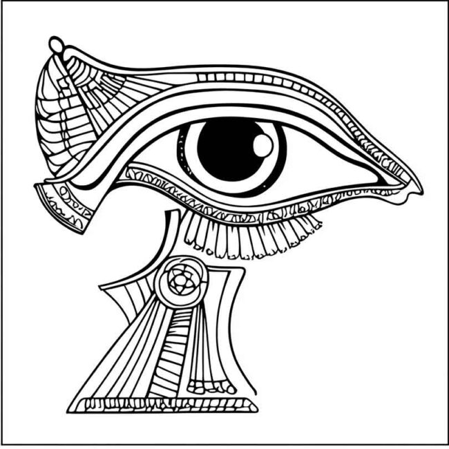 Olho de Horus para colorir 35 Olho de Horus para colorir 35