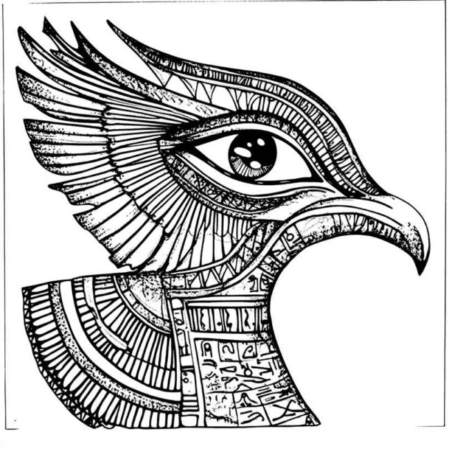 Olho de Horus para colorir 4 Olho de Horus para colorir 4