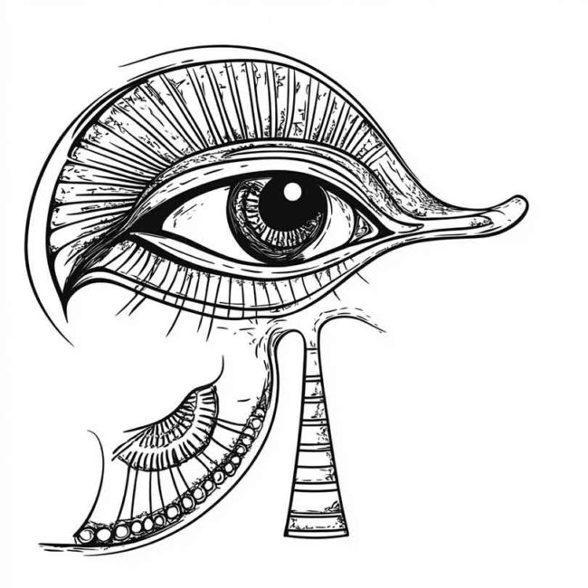 Olho de Horus para colorir 16 Olho de Horus para colorir 16