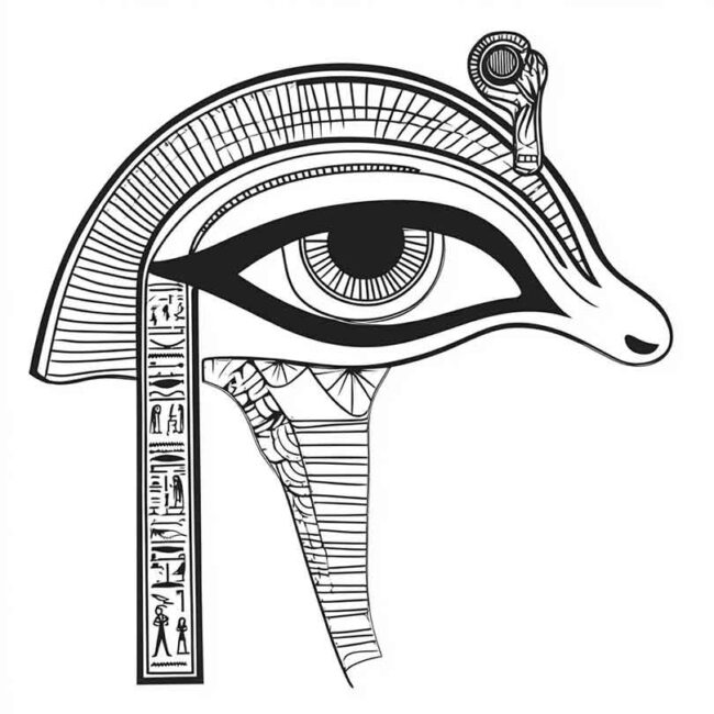 Olho de Horus para colorir 21 Olho de Horus para colorir 21