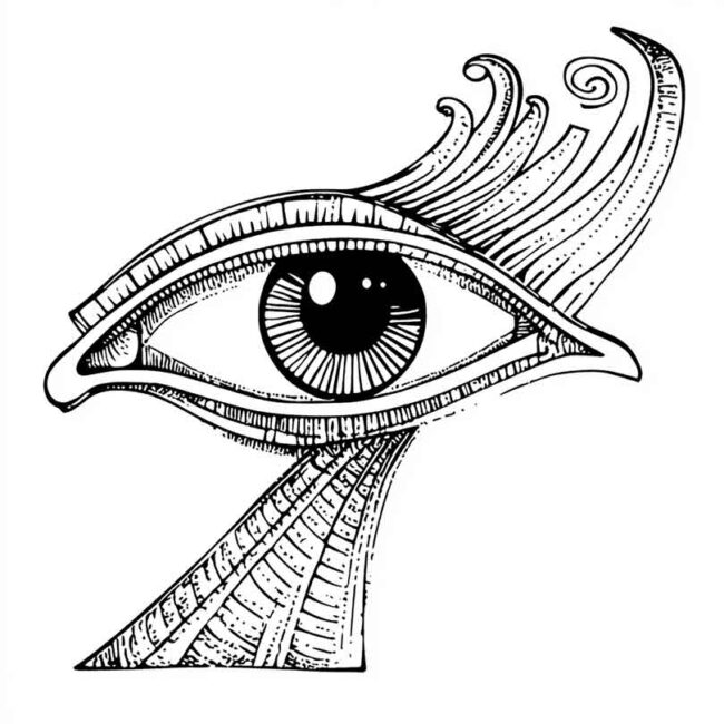 Olho de Horus para colorir 29 Olho de Horus para colorir 29
