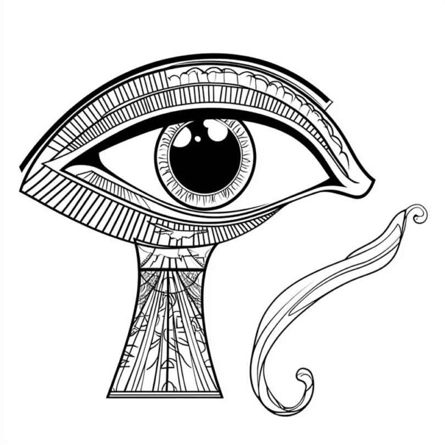 Olho de Horus para colorir 39 Olho de Horus para colorir 39