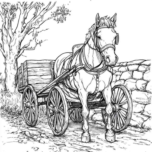 cavalo puxando carroca 9