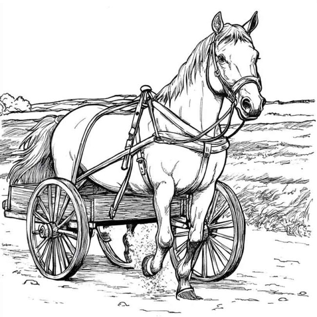 cavalo puxando carroca 43