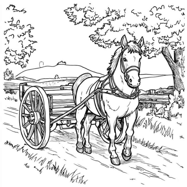 cavalo puxando carroca 33