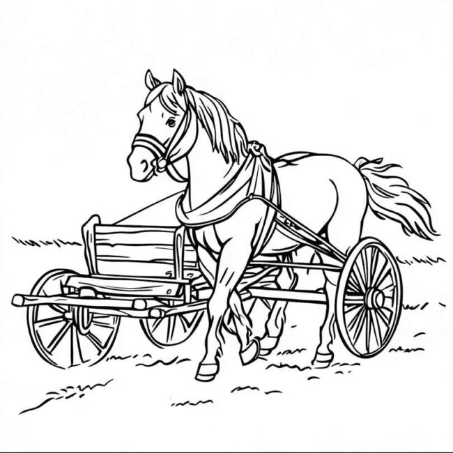 cavalo puxando carroca 39
