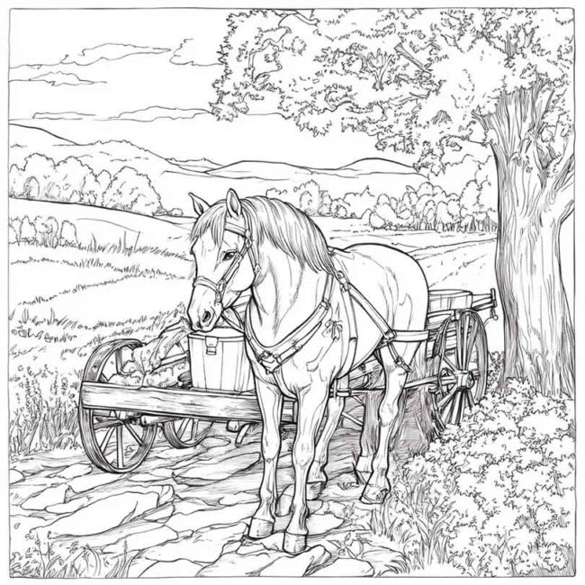 cavalo puxando carroca 6