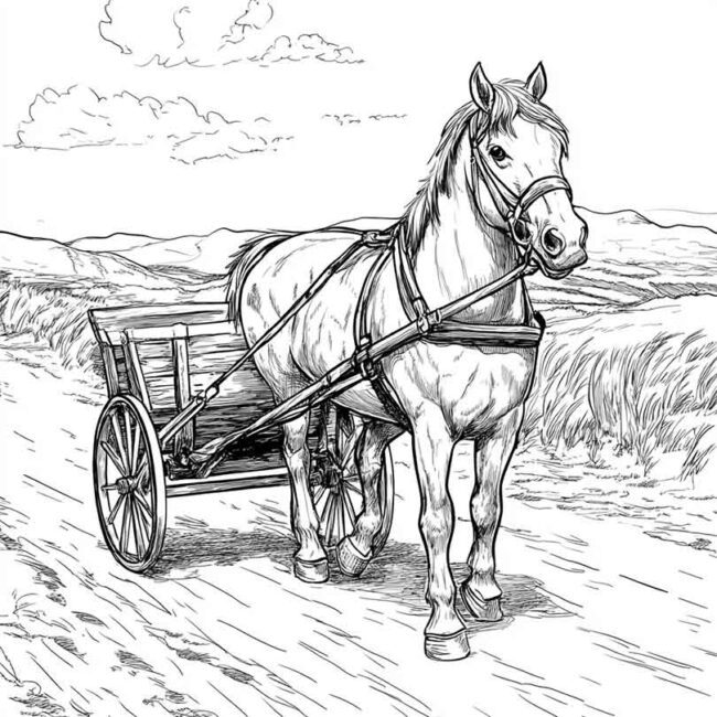 cavalo puxando carroca 20