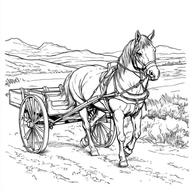 cavalo puxando carroca 34