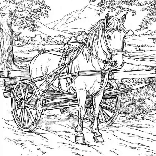 cavalo puxando carroca 4