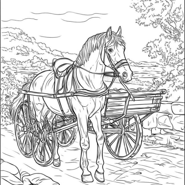 cavalo puxando carroca 42