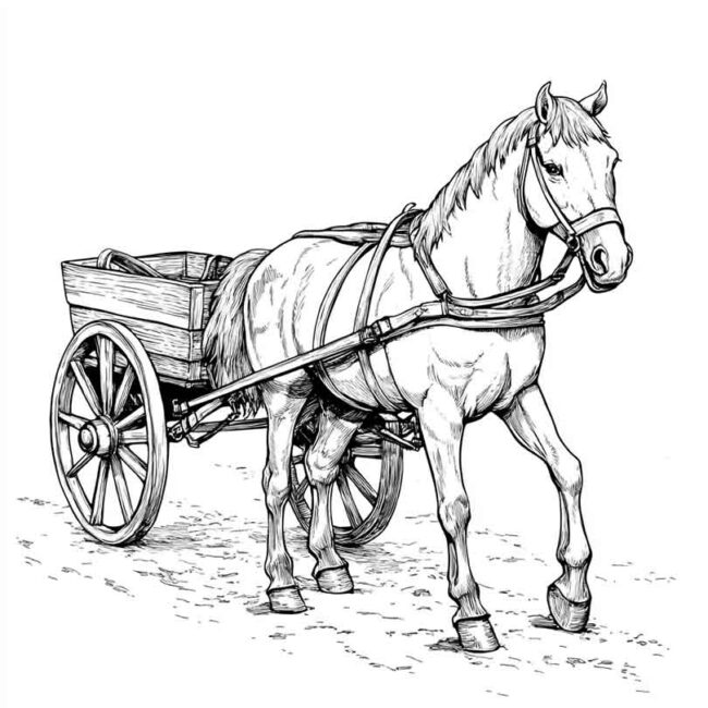 cavalo puxando carroca 38