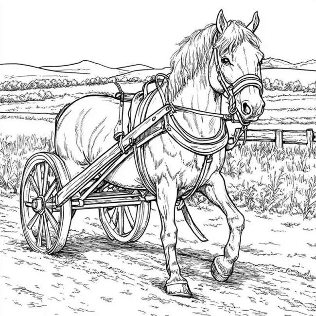 cavalo puxando carroca 10