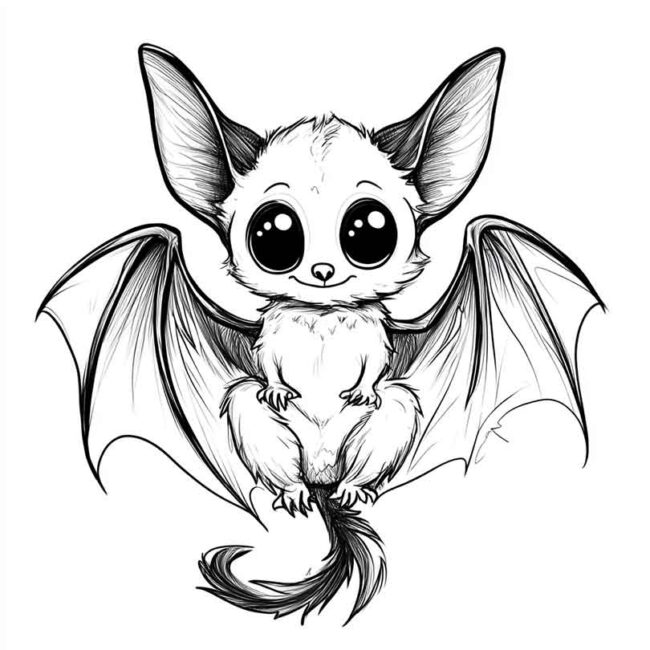 morceguinho fofo para colorir 7 morceguinho fofo para colorir 7