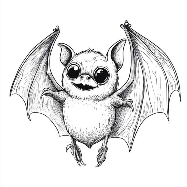 morceguinho fofo para colorir 4 morceguinho fofo para colorir 4