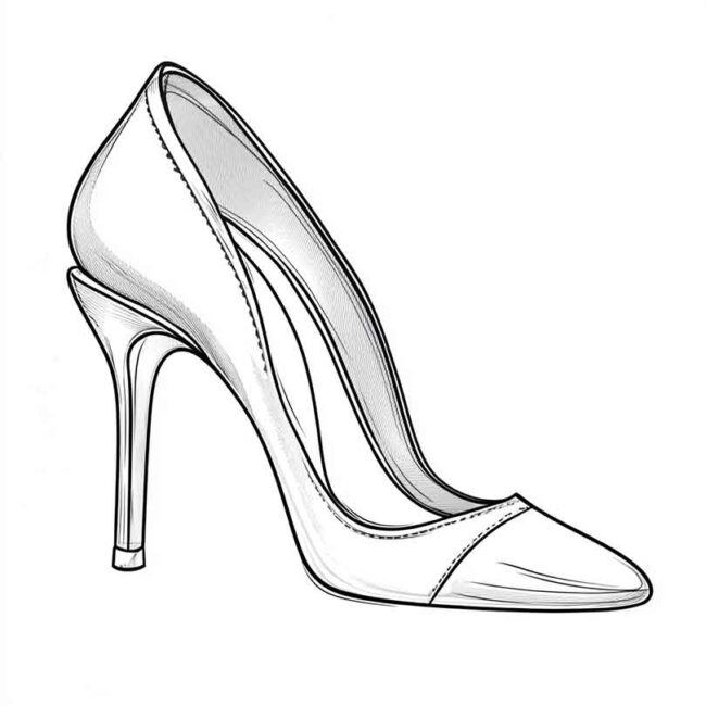 salto alto para colorir png 38