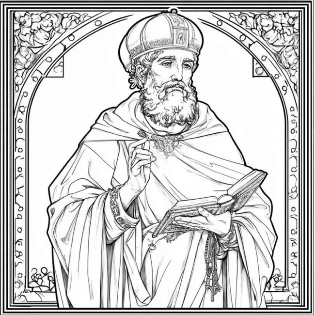 santo agostinho para colorir png 8