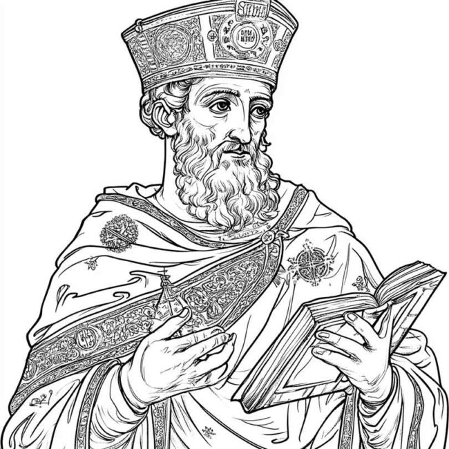 santo agostinho para colorir png 9