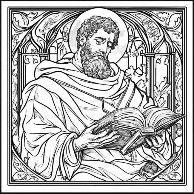 santo agostinho para colorir png 6