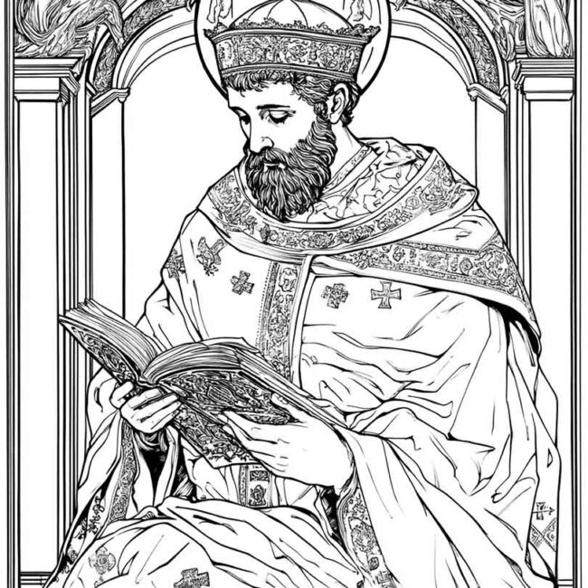 santo agostinho para colorir png 34