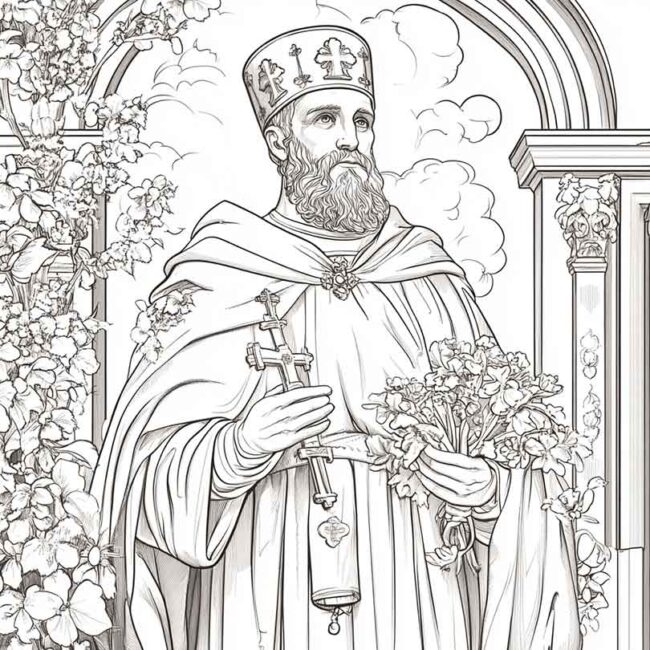 santo agostinho para colorir png 5