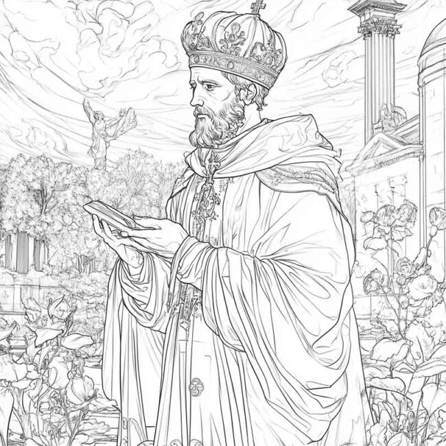santo agostinho para colorir png 3