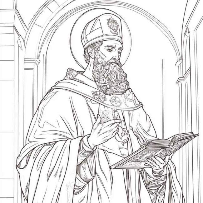 santo agostinho para colorir png 21