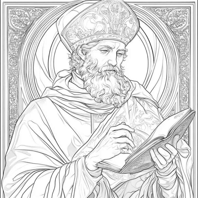 santo agostinho para colorir png 18