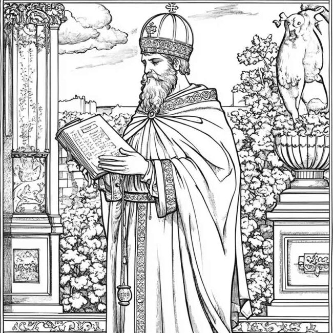 santo agostinho para colorir png 26