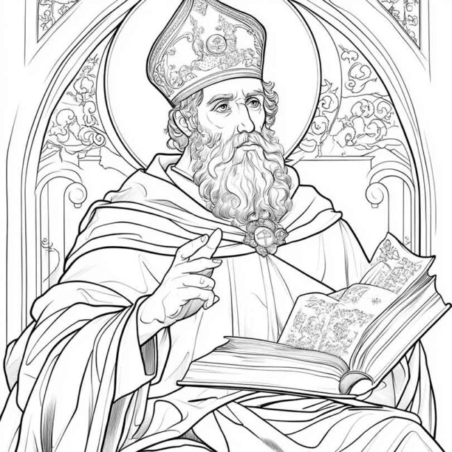 santo agostinho para colorir png 36