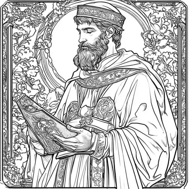 santo agostinho para colorir png 10