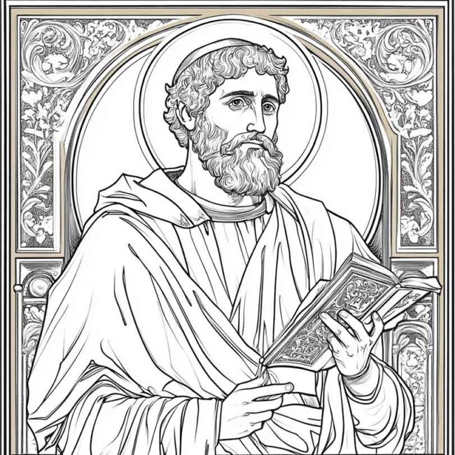 santo agostinho para colorir png 23