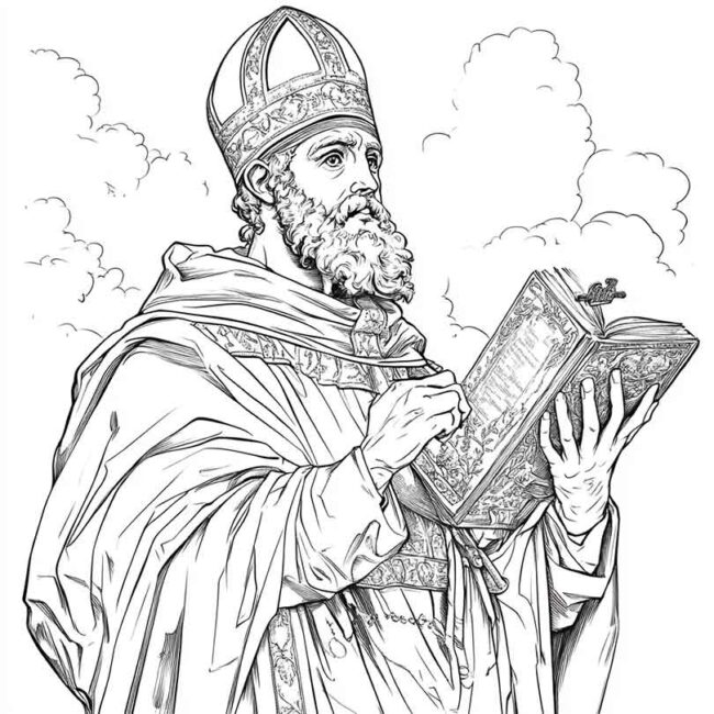 santo agostinho para colorir png 14
