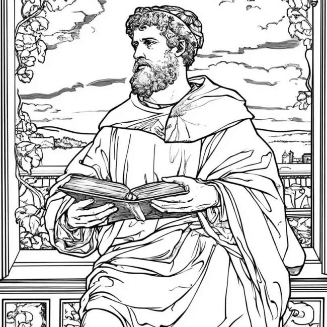 santo agostinho para colorir png 17