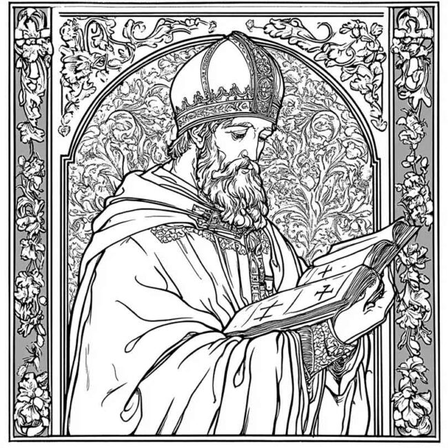 santo agostinho para colorir png 20