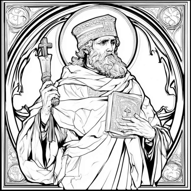 santo agostinho para colorir png 22