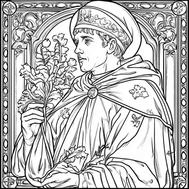 santo agostinho para colorir png 24