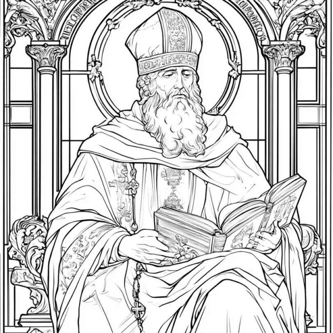 santo agostinho para colorir png 15