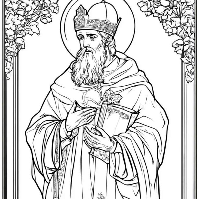santo agostinho para colorir png 1