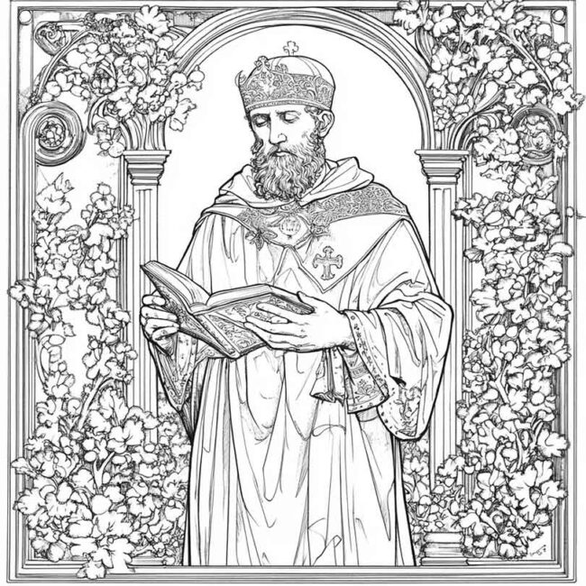 santo agostinho para colorir png 25