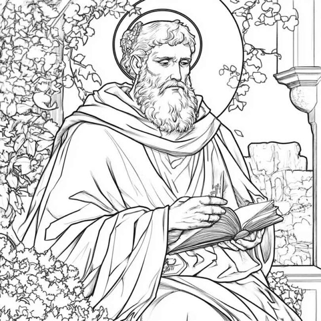 santo agostinho para colorir png 13