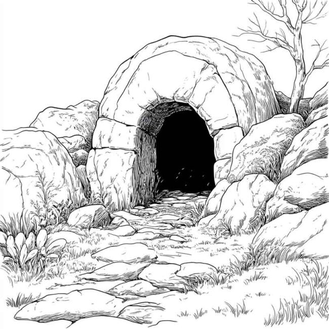 sepulcro vazio para colorir 5
