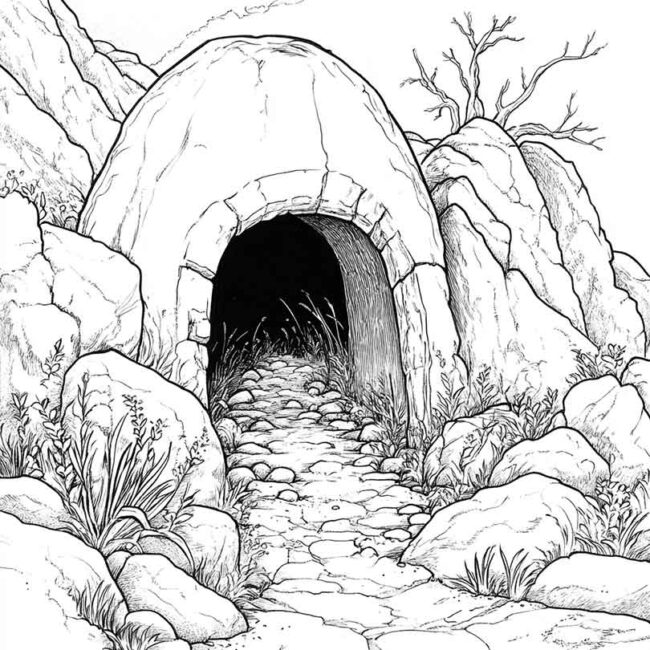 sepulcro vazio para colorir 6