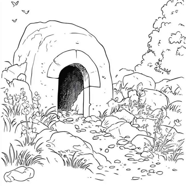 sepulcro vazio para colorir 35