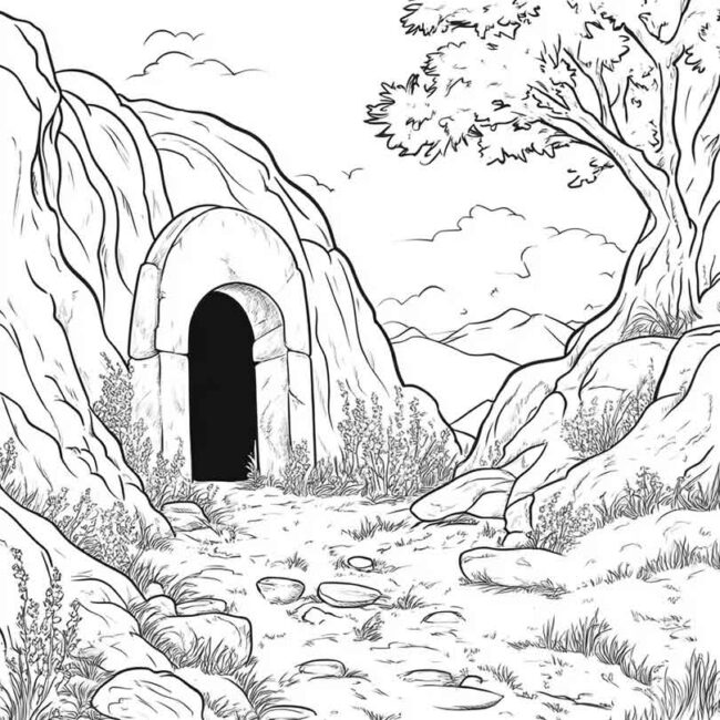 sepulcro vazio para colorir 36