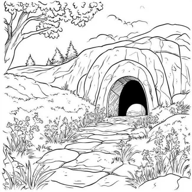 sepulcro vazio para colorir 30