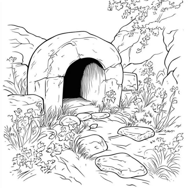 sepulcro vazio para colorir 39