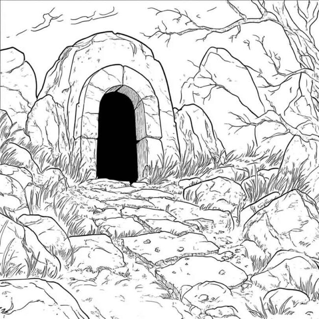 sepulcro vazio para colorir 20